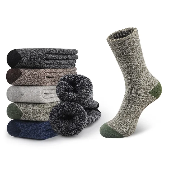 Lot De 5 Paires De Chaussettes De Randonn e En Laine M rinos 