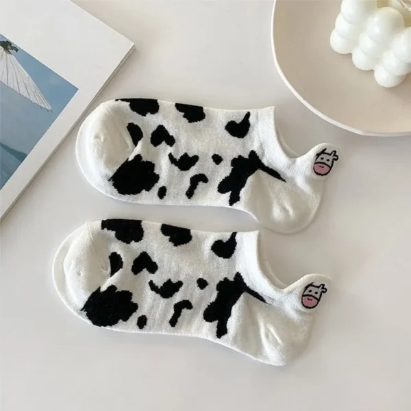 paire de chaussettes courte avec motif vache