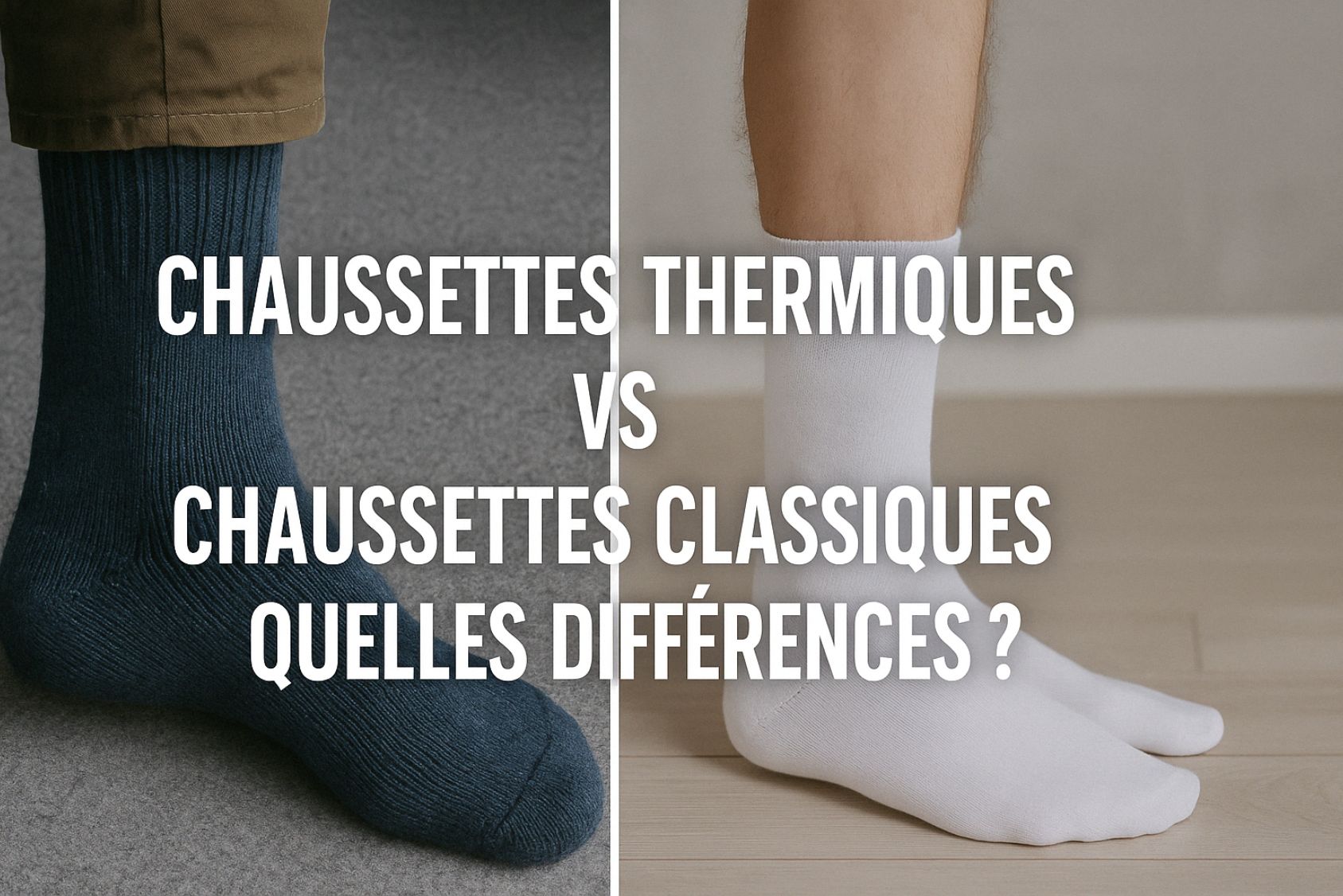différences entre chaussettes thermiques et chaussettes classiques
